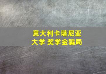 意大利卡塔尼亚大学 奖学金骗局